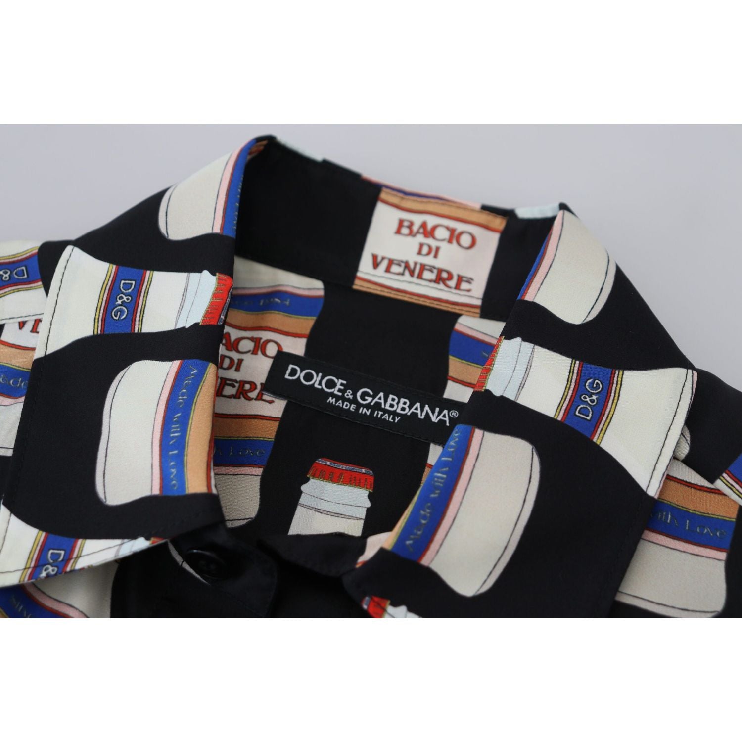 قميص حرير أنيق بأكمام طويلة من دولتشي آند غابانا