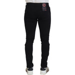 Dolce & Gabbana Black Slim Fit Tattered Denim Cotton Jeans PAN74218-48