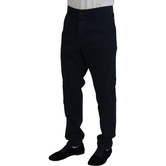 Dolce & Gabbana Elegant Dress Chinos in Blue Dolce & Gabbana Black