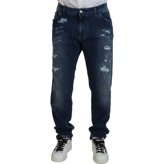 Dolce & Gabbana Elegant Skinny Blue Jeans Dolce & Gabbana Dark Slate Gray