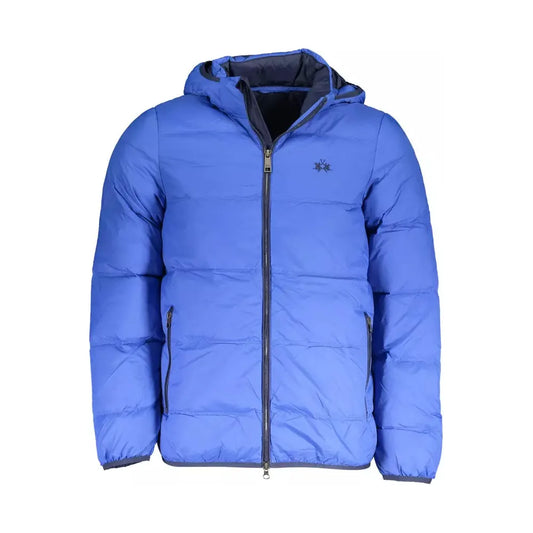 La Martina Elite Blue Jacket with Detachable Hood La Martina Cornflower Blue