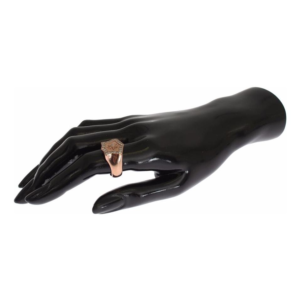 خاتم نيالايا الأنيق المصنوع من الفضة الإسترلينية المطلية بالذهب الوردي