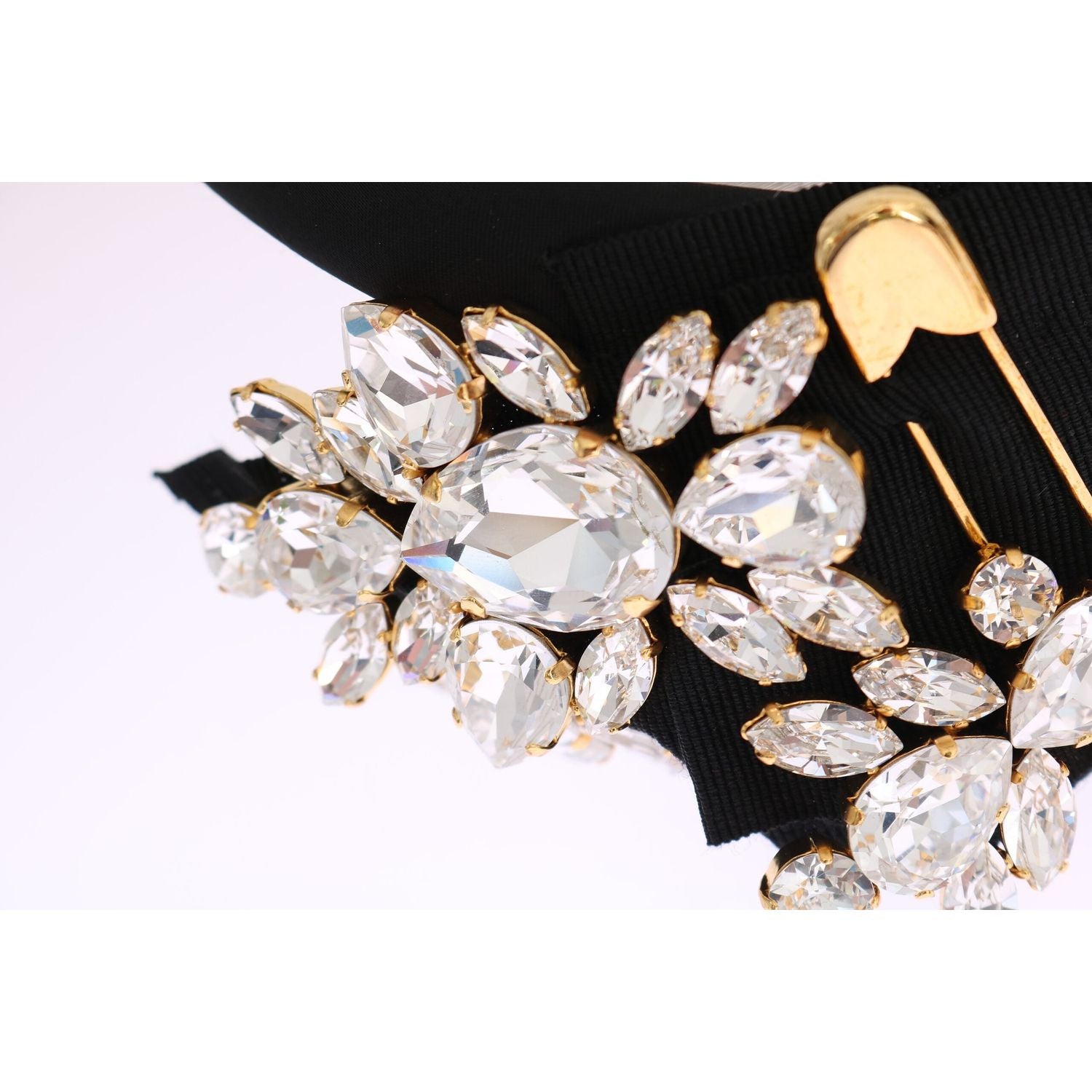 优雅黑水晶头带王冠