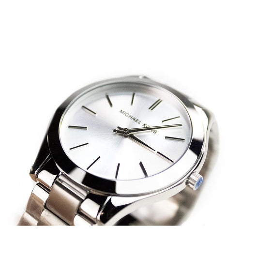 Michael Kors (MK3178) Slim Runway Mono Silver-Toned Stainless Steel Silver Dial Watch MK3178