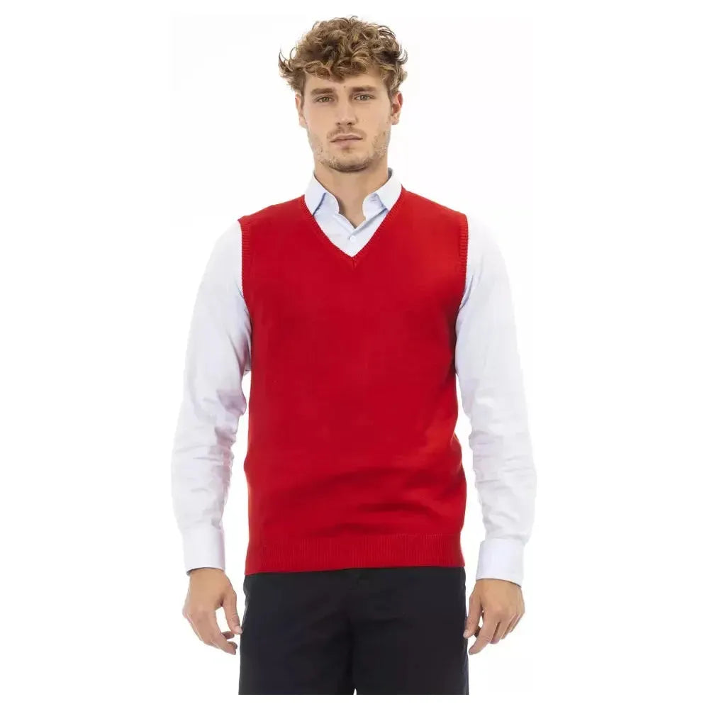 Alpha Studio Red Viscose Men's Jacket