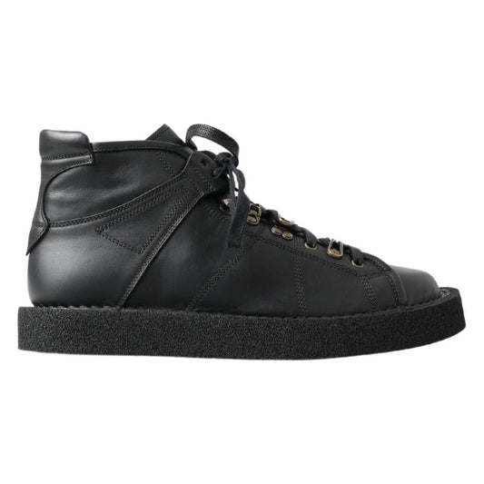 Dolce & Gabbana Elegant Ankle Boots with Silver Chain Detail Dolce & Gabbana Dark Slate Gray