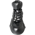 Dolce & Gabbana Black Leather Ankle Casual Boots MV5038-39