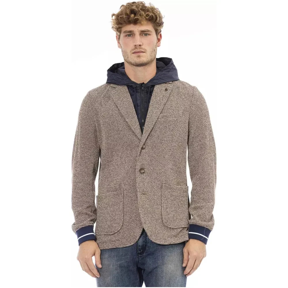 سترة أنيقة من القماش المقاوم للماء بغطاء رأس من Distretto12