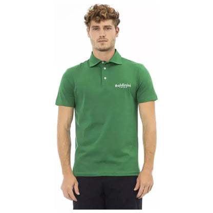 Baldinini Trend Green Cotton Men Polo
