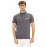Baldinini Trend Gray Cotton Men Polo Shirt BA-23742-XXL