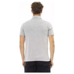 Baldinini Trend Gray Cotton Men Polo BA-23743-3XL