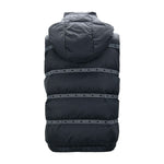 Versace Elegant Black Logo Band Vest with Detachable Hood 8054712636363