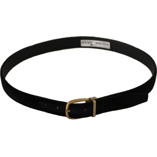 Dolce & Gabbana Chic Velvet Elegance Belt Dolce & Gabbana Black