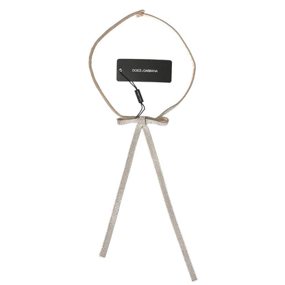 حزام دولتشي آند غابانا الأنيق المصنوع من الحرير والكريستال