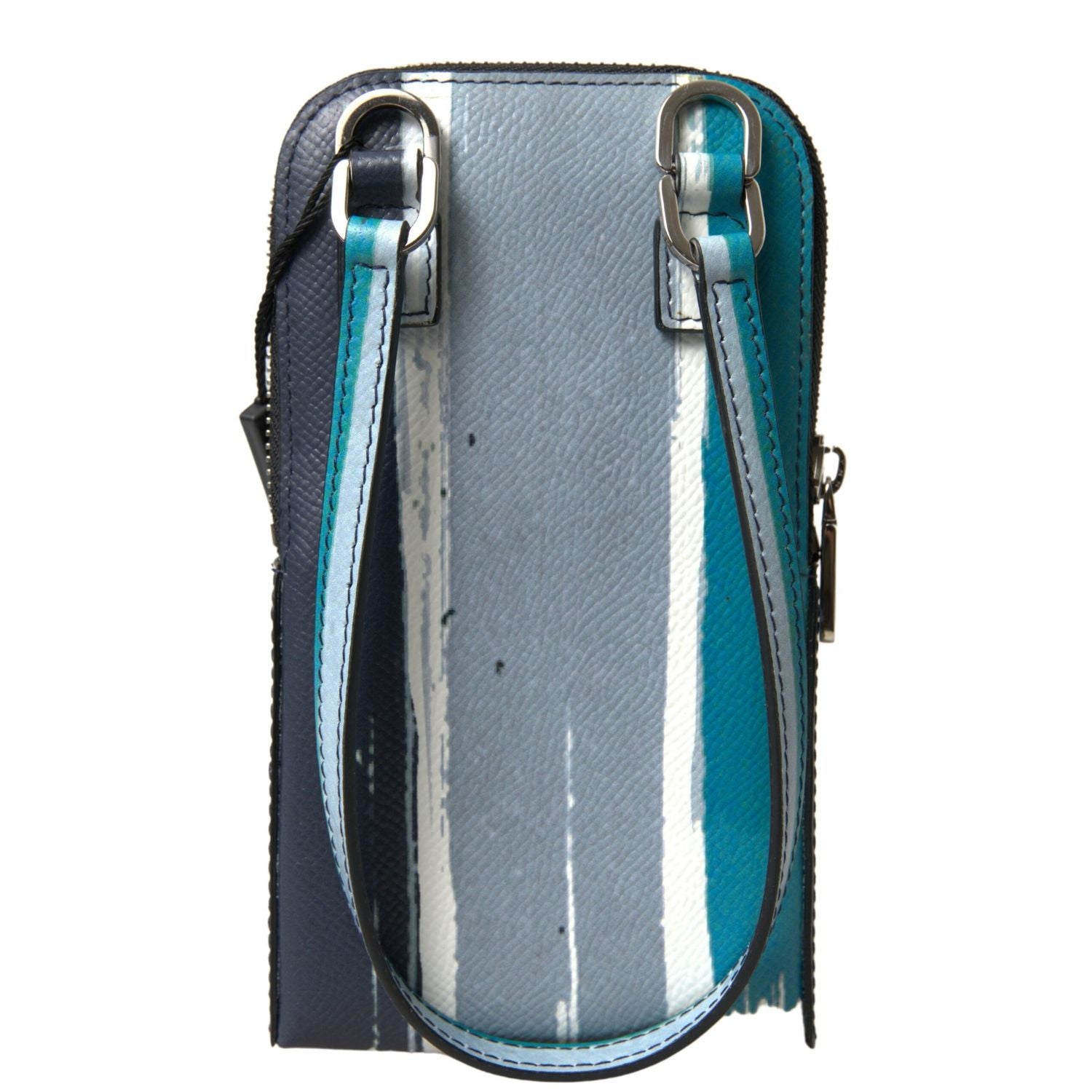 Front view with bag zipped and handles upright.