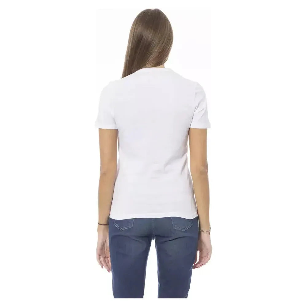 Baldinini Trend White Cotton Women T-Shirt BA-23906-XS