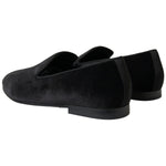 Dolce & Gabbana Black Velvet Loafers Formal Shoes MV5128-39