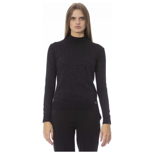 Baldinini Trend Black Cashmere Women Sweater Baldinini Trend Dark Slate Gray