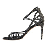 Dolce & Gabbana Rhinestone Stiletto Sandal Satin Shoes LA10279 -40.5