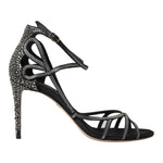 Dolce & Gabbana Rhinestone Stiletto Sandal Satin Shoes LA10279 -40.5