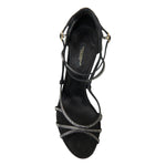 Dolce & Gabbana Rhinestone Stiletto Sandal Satin Shoes LA10279 -40.5