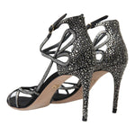 Dolce & Gabbana Rhinestone Stiletto Sandal Satin Shoes LA10279 -40.5
