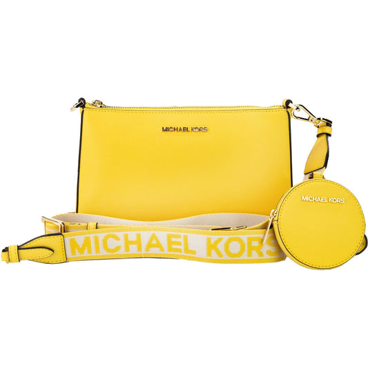 Michael Kors Jet Set Daffodil Vegan Crossbody Tech Attachment Bag Purse Michael Kors Goldenrod