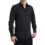 Dolce & Gabbana Black Cotton Men Long Sleeves MARTINI Shirt
