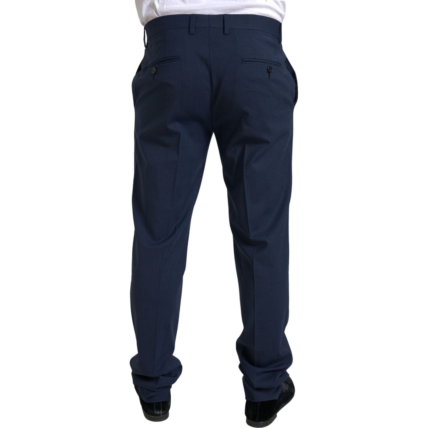 بدلة دولتشي آند غابانا الأنيقة ذات المقاس النحيف باللون الأزرق المكونة من قطعتين