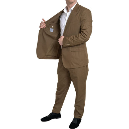 Dolce & Gabbana Brown 2 Piece Single Breasted TAORMINA Suit