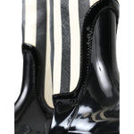 Dolce & Gabbana Black Rubber Knee High Flat Boots Shoes LA10479-35