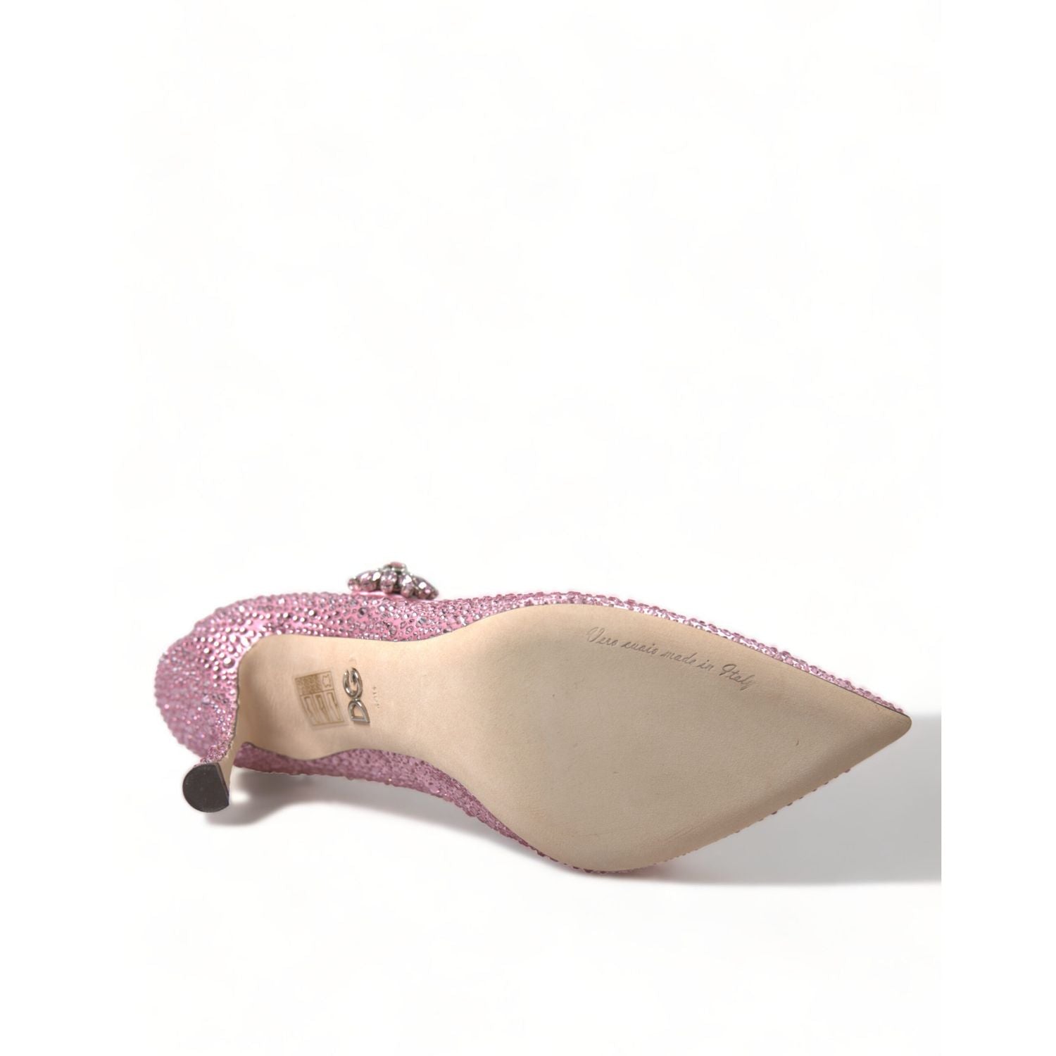Dolce & Gabbana Pink Strass Crystal Heels Pumps Shoes