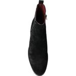 Dolce & Gabbana Black Suede Leather Mid Calf Men Boots Shoes MV5200-43