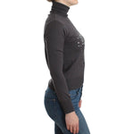 John Galliano Elegant Virgin Wool Turtleneck Sweater John Galliano Dark Slate Gray