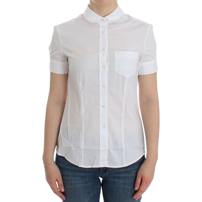 John Galliano White Cotton Shirt Top