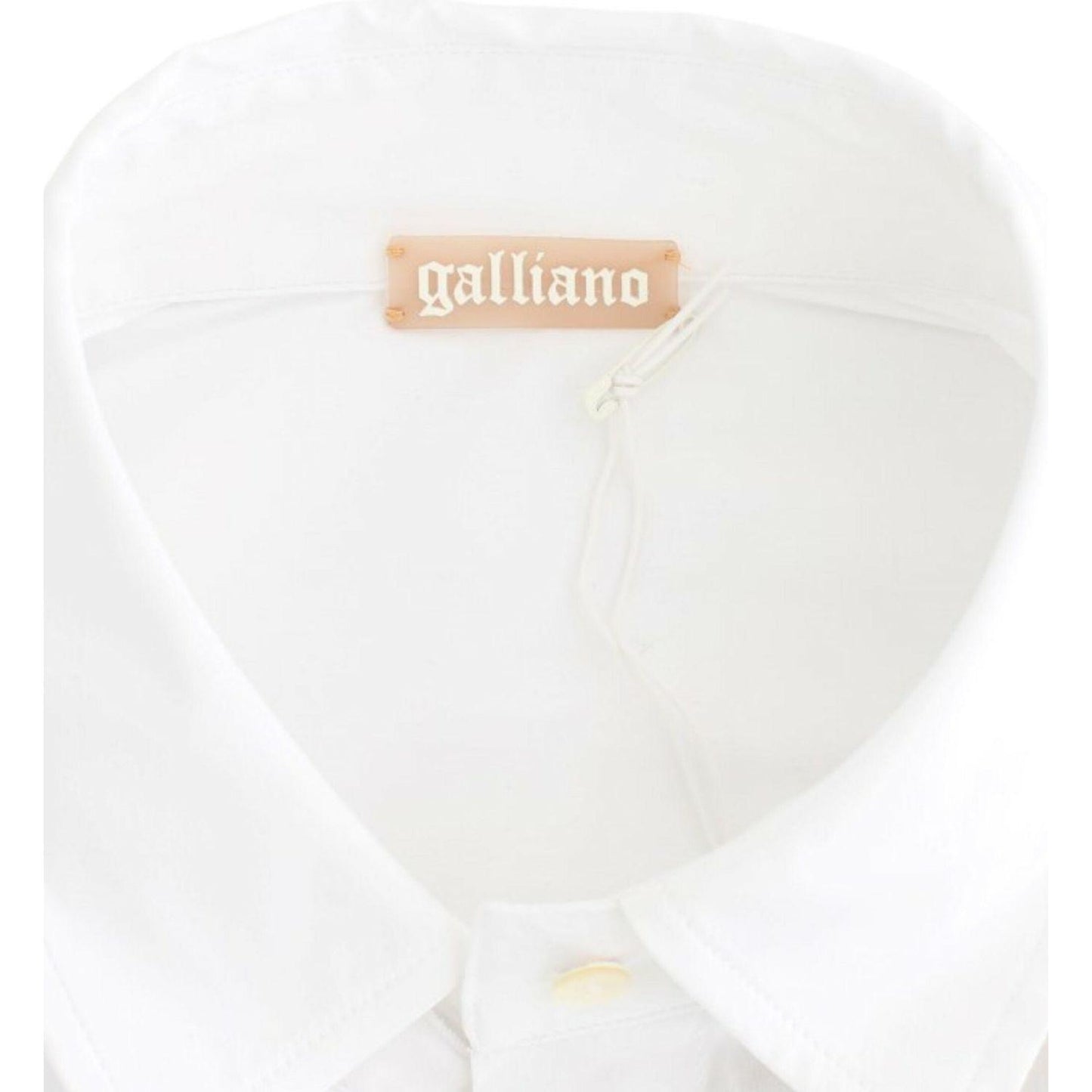 John Galliano White Cotton Shirt Top SIG12559-3