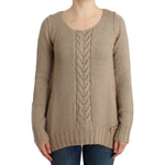 Cavalli Beige knitted wool sweater SIG12108-4