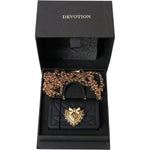 Dolce & Gabbana Black Silicone Devotion Heart Gold Chain Airpods Case BAG1108