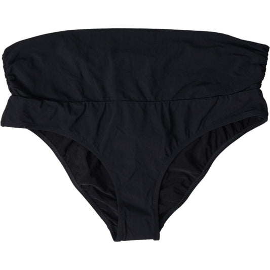 Dolce & Gabbana Black Nylon Stretch Swimwear Slip Bottom Bikini BIK1764-3