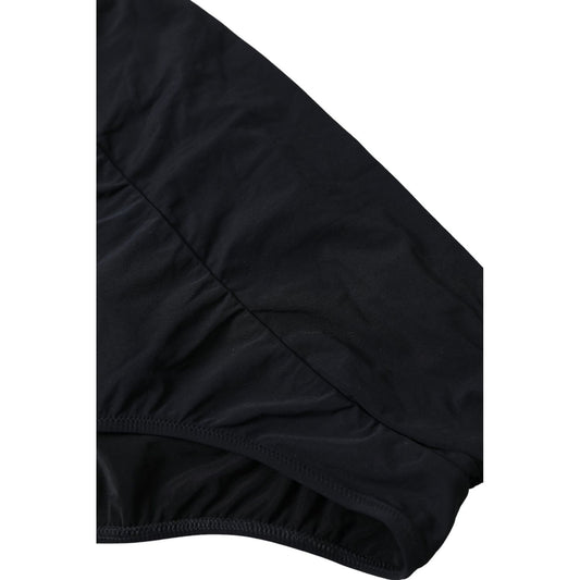 Dolce & Gabbana Black Nylon Stretch Swimwear Slip Bottom Bikini BIK1764-3