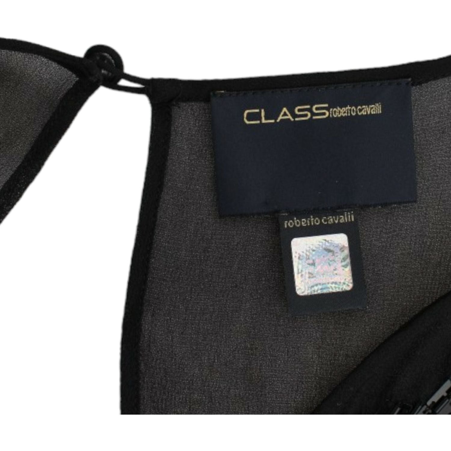 优雅透明黑色真丝宽松连衣裙