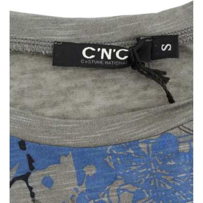Costume National Gray print sleeveless t-shirt