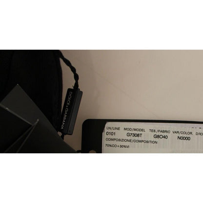 Dolce & Gabbana Black Cotton Viscose Dress Vest Blazer