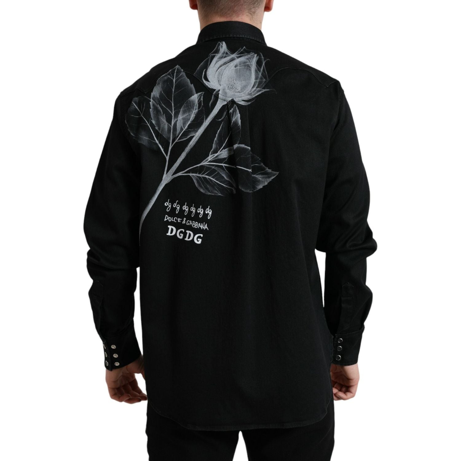 优雅花卉印花正装衬衫