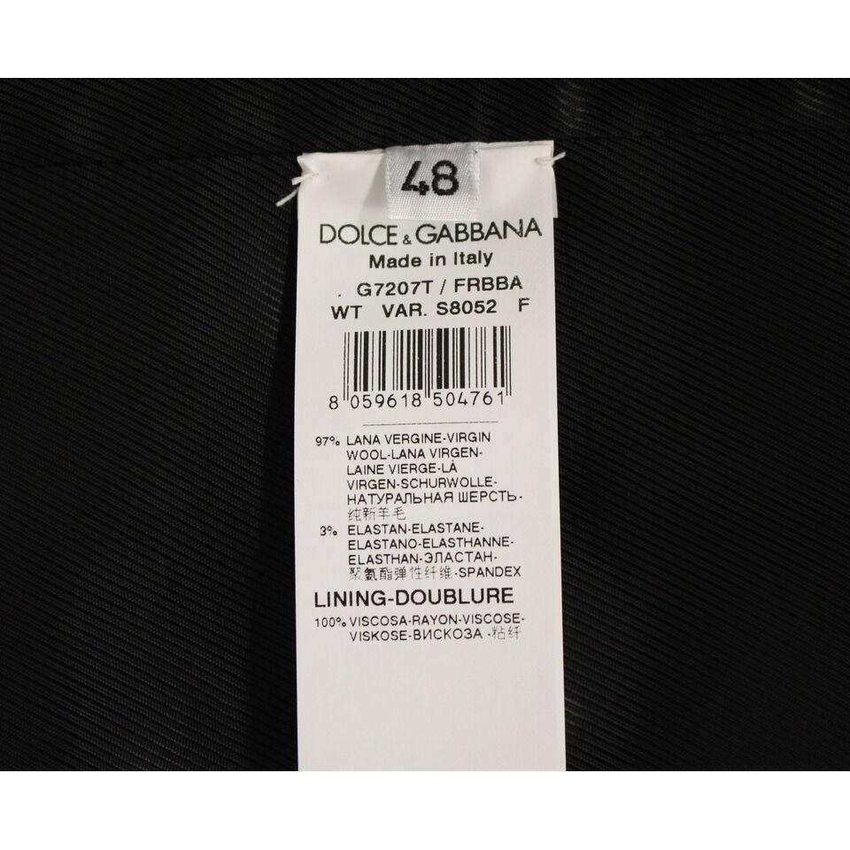 فستان رمادي مخطط أنيق من دولتشي آند غابانا