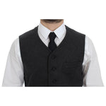 Dolce & Gabbana Gray Wool Blend Logo Vest Gilet Weste GSS12043-1