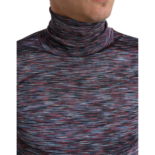 Dolce & Gabbana Elegant Turtleneck Pullover Sweater in Blue Purple Dolce & Gabbana Dark Slate Gray