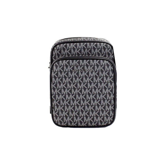 Michael Kors Black Silver PVC Flight Leather North South Chain Crossbody Bag Michael Kors Dark Slate Gray