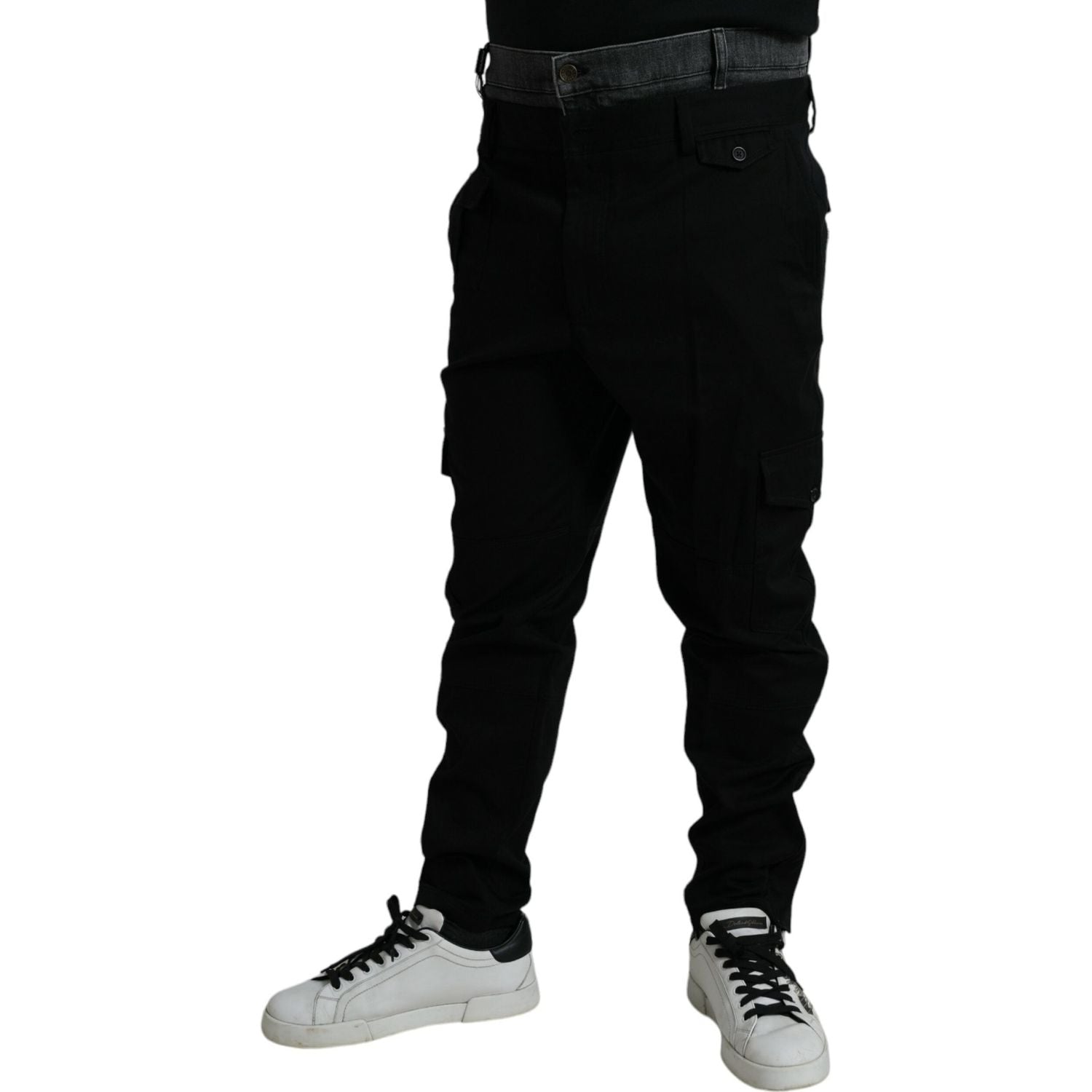 优雅棉质弹力慢跑裤