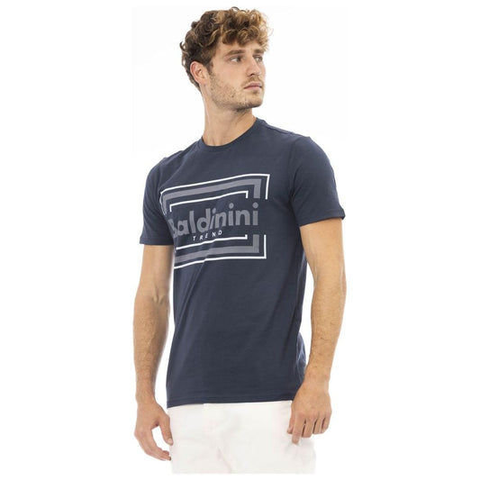 Baldinini Trend Blue Cotton Men T-Shirt Baldinini Trend Dark Slate Gray